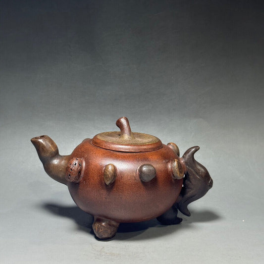 Chinese Yixing Zisha Clay Handmade Exquisite Teapot（百果壶 底款：蒋蓉）