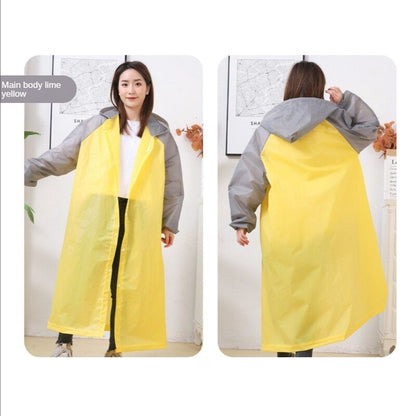 Women Hooded Raincoats Nylon Long Men Outdoor Travel Fishing Waterproof Rainwear