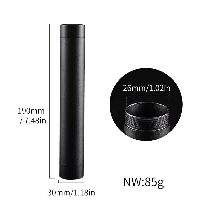Cigar Cases Portable Metal Tube Mini Humidor Single Pipe Travel Storage 30x190mm