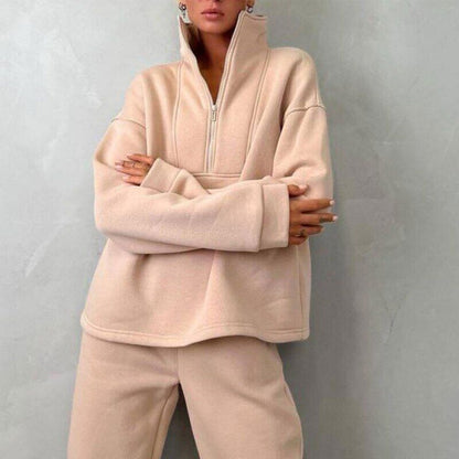 Women Suits Two Piece Long Sleeve Sweatshirt Sports Pants Outfit Set Tracksuits