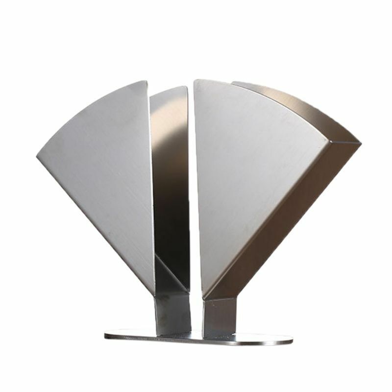 Napkin Holder 20x5x15cm Stainless Steel Tissue Serviette Vertical Dispenser Rack