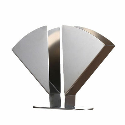 Napkin Holder 20x5x15cm Stainless Steel Tissue Serviette Vertical Dispenser Rack