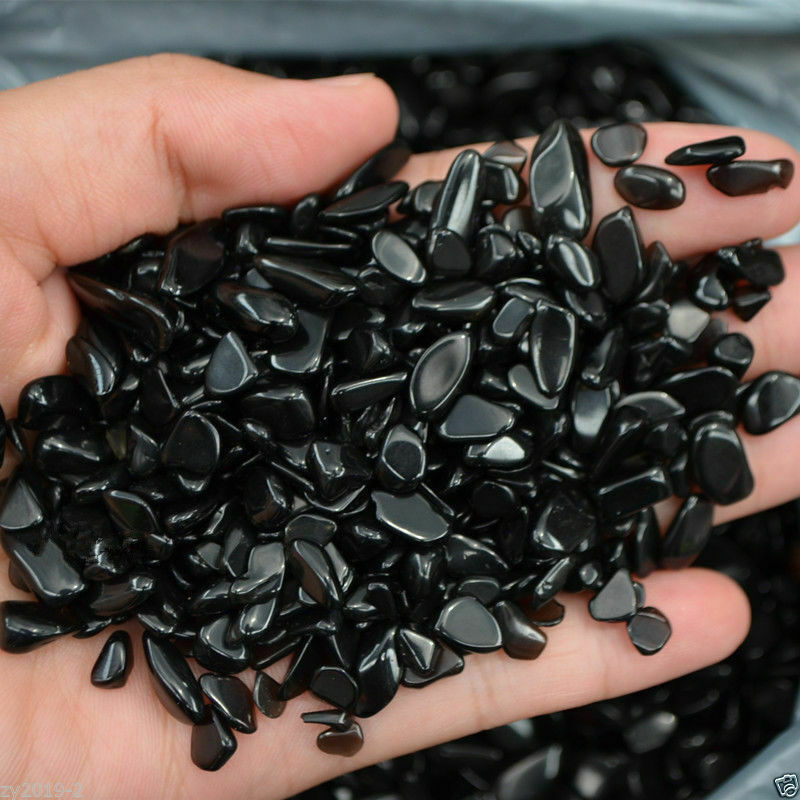 hot 50G Natural Black Obsidian Rough Rock Polished healing China