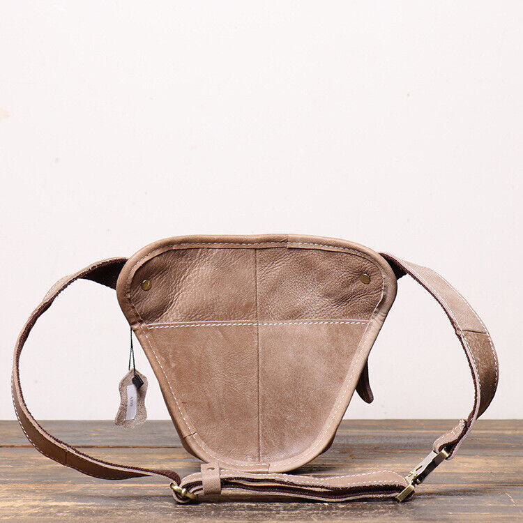 Outdoor Vintage Motorcycle Leather Crossbody Bag Tactical Thigh Waist Fanny Pack