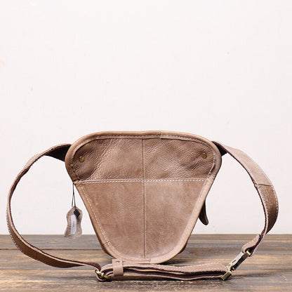 Outdoor Vintage Motorcycle Leather Crossbody Bag Tactical Thigh Waist Fanny Pack