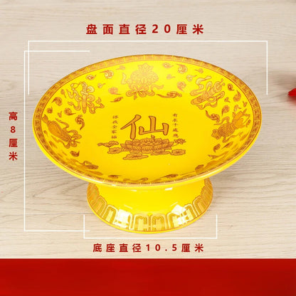 Xianjia High Foot Supply Tray Buddhist Hall Tribute Plate Supplies