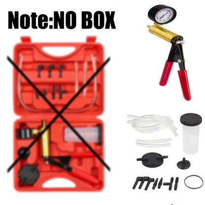 2 in 1 Brake Bleeder Kit Hand held Vacuum Pump Test Set for Automotive