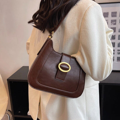 Moon Shoulder Bags Women PU Leather Crossbody Bag Work Ladies Handbags