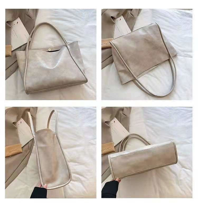 Soft Surface Large Bag Retro Purse Shoulder Bag Commuter Leisure Tote 35*14*30CM