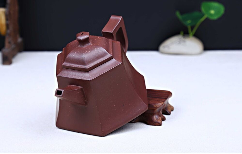 260cc chinese Yixing Handmade Zisha Purple clay Teapot LiuFang Hu Tea Pot