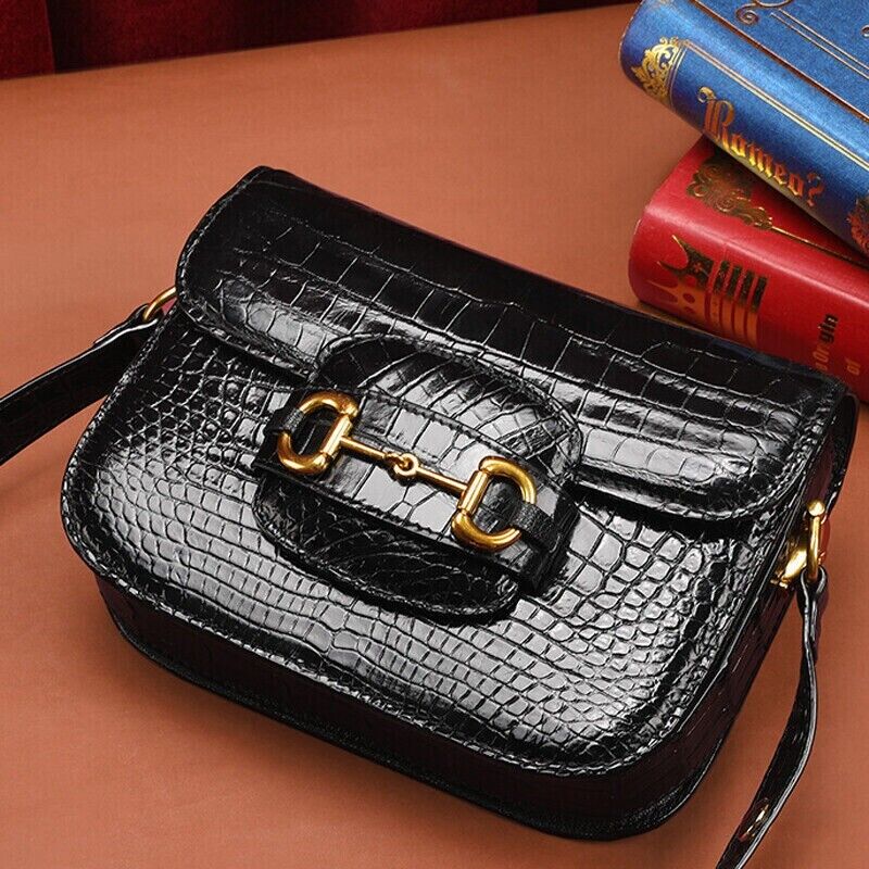 Original CrocodileBelly Skin Bags, Women's Luxury Shoulder Party/Cocktail Bag