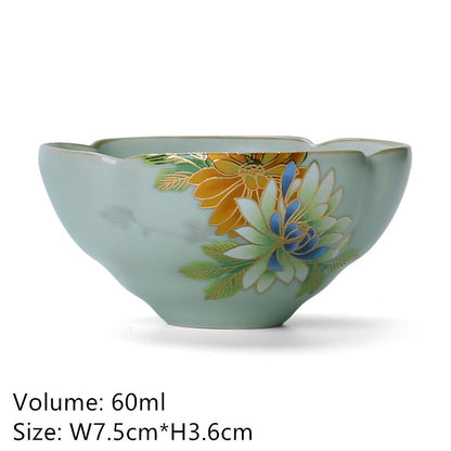 Jingdezhen boutique tea cup porcelain handmade cup of tea handpainted floral cup