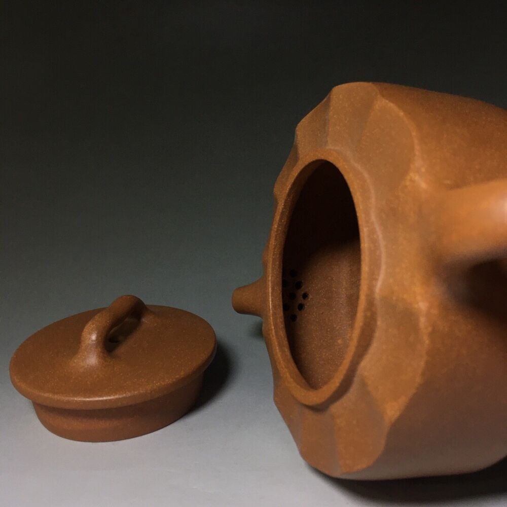vintage chinese yixing purple clay teapot zisha ceremony carving Collectible art