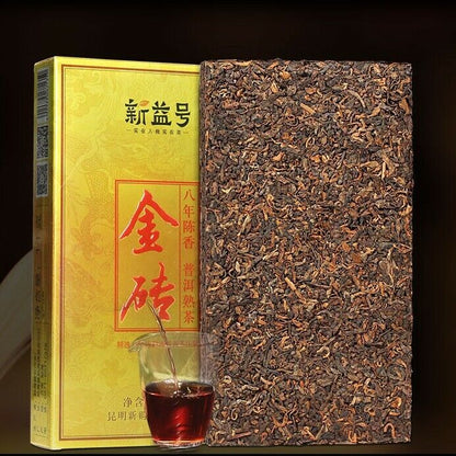 Puer Ripe Tea 1KG Eight Years Old Pu' Er Tea Brick Cooked Puerh Yun Nan Pu'Er