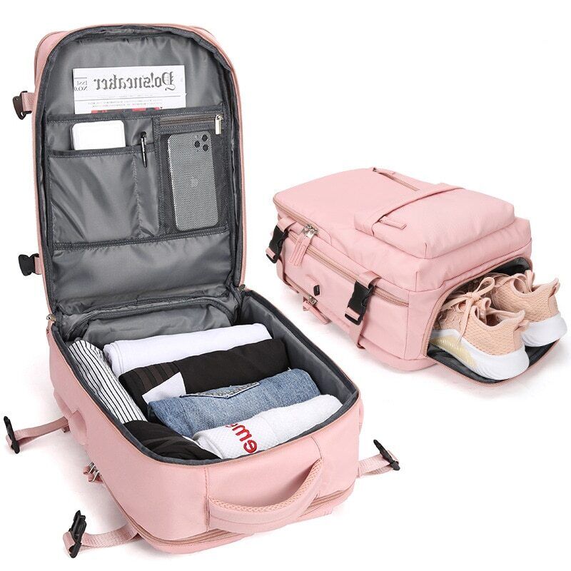 Women Travel Backpack Mom Baby Nappy Backpack Shoes Bag Outdoor Bag