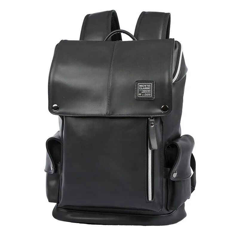 Man Backpack PU USB Laptop School Bag Travel Multi-color backpack Bag