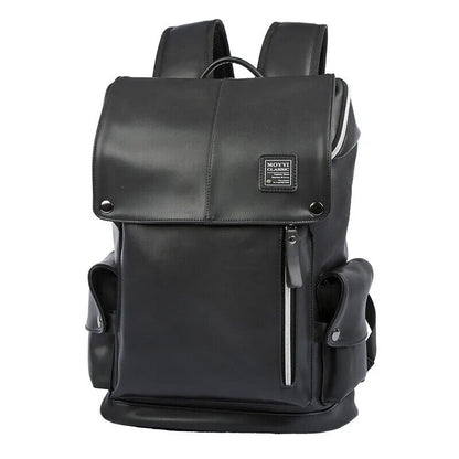 Man Backpack PU USB Laptop School Bag Travel Multi-color backpack Bag