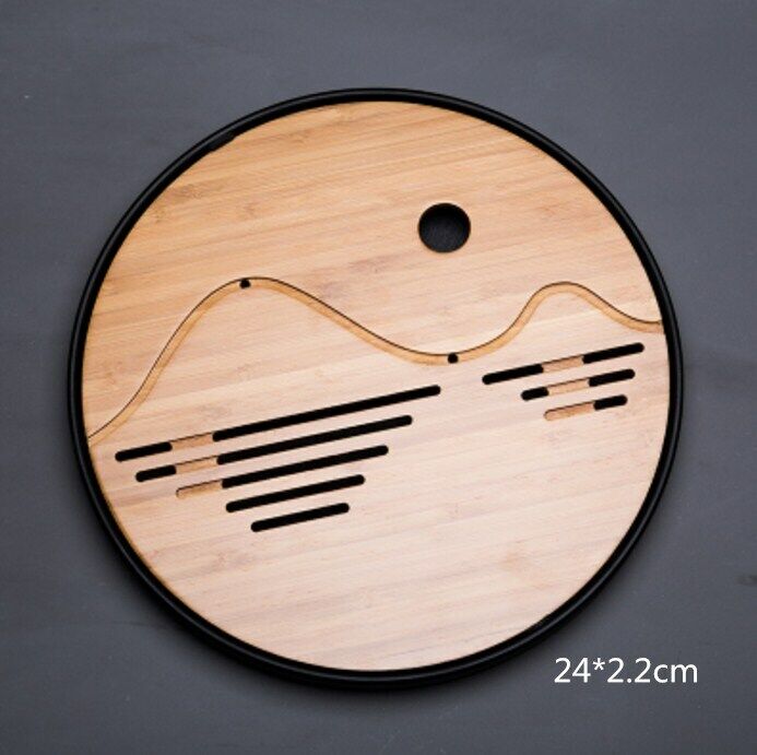 Kung Fu Natural Wood Bamboo Tray Traditional Chinese Bamboo Tea Room Board Table