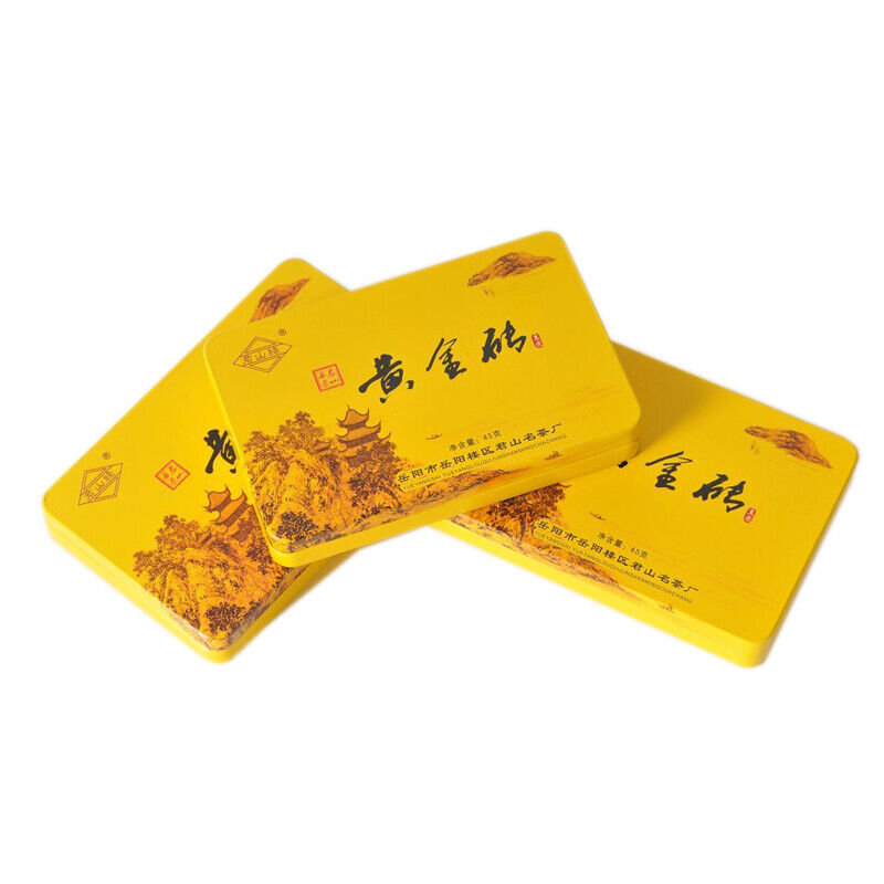 Jun Shan Huang Cha China Yellow Tea Mini Gold Brick Pressed 45g Box
