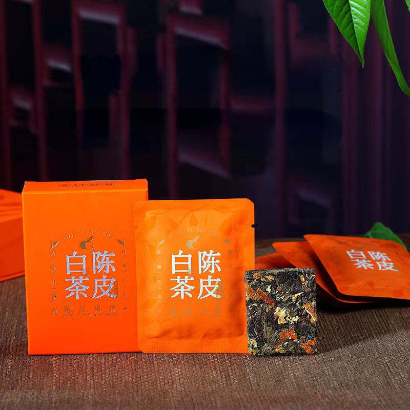 250g Tangerine Peel White Tea Chinese Herbal Tea Brick Bag Package Healthy Drink