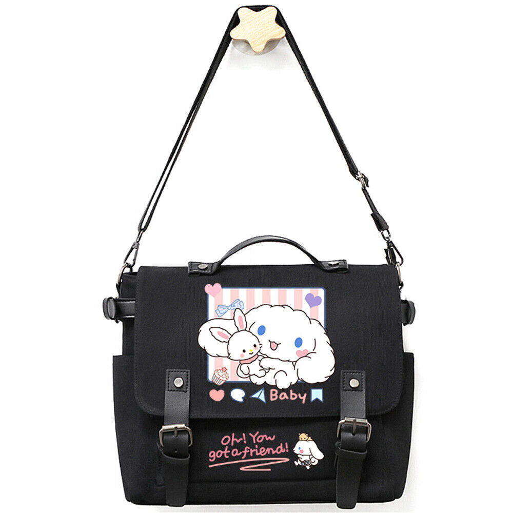 Cute My Melody Cartoon Kuromi Shoulder Messenger Bag Student Canvas Shoulder Bag