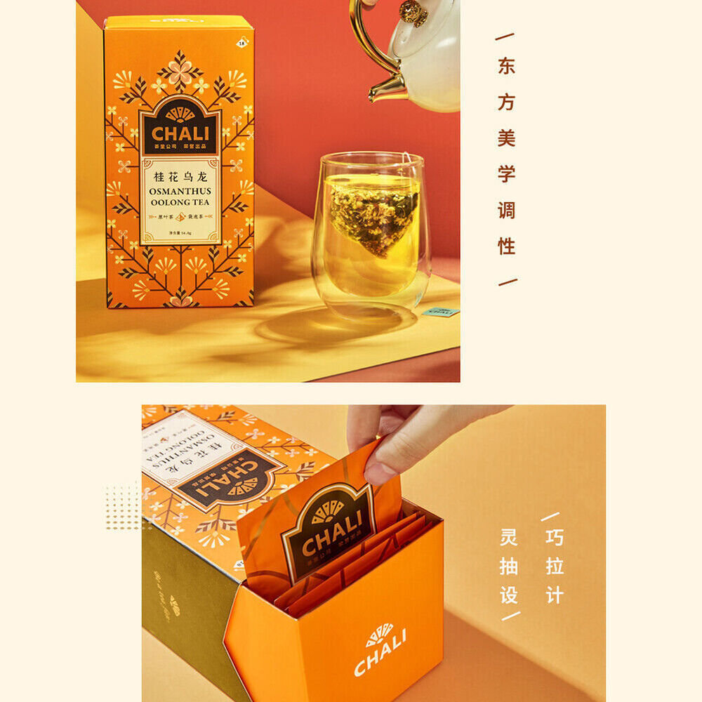 Osmanthus Oolong Tea Healthy Herbal Tea热泡冷泡茶包hot/cold Brew Tea 3g*18 Chali茶里桂花乌龙