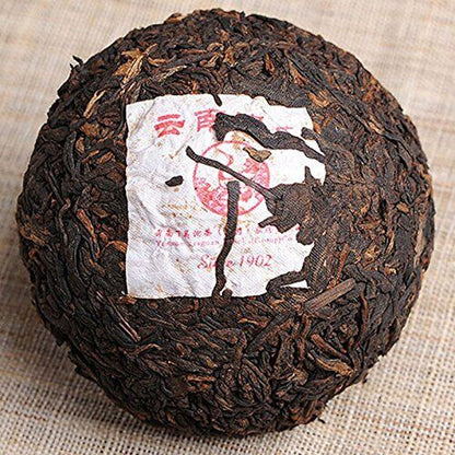 Yunnan Xia Guan Song He Yan Nian Ripe Puerh Tea Shu Tuo With Beautiful Box -100g