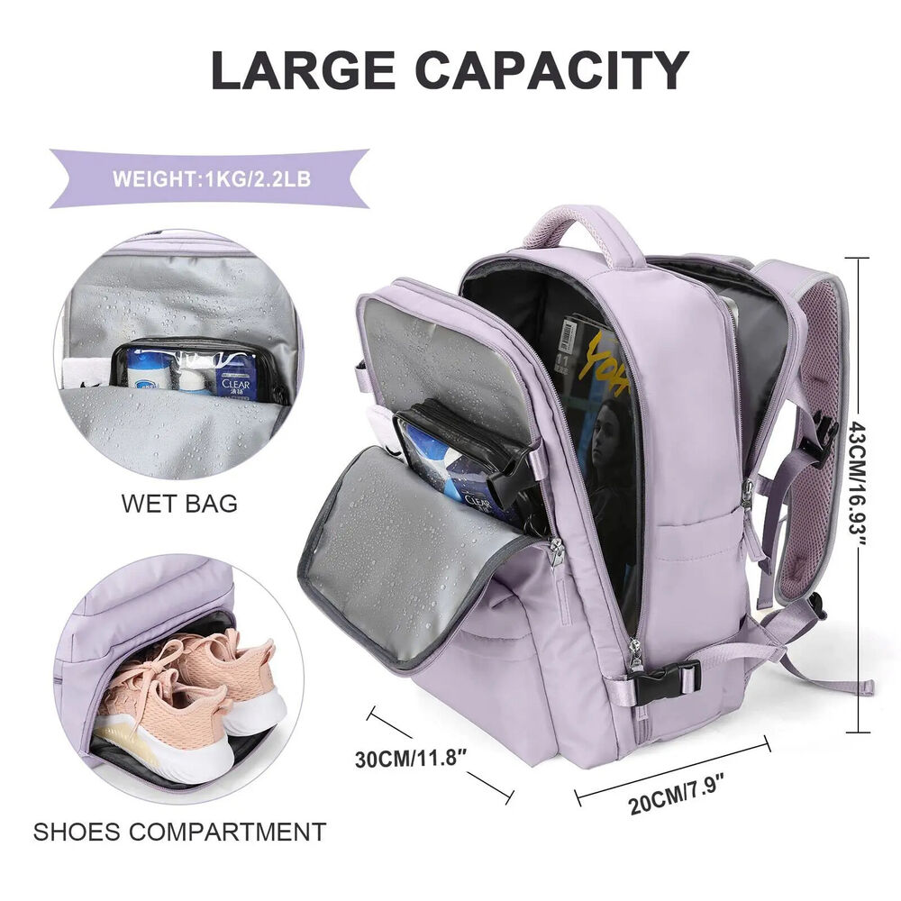 Lightweight Travel Backpack Bags Women's Multifunctional Charging Woman Luggage