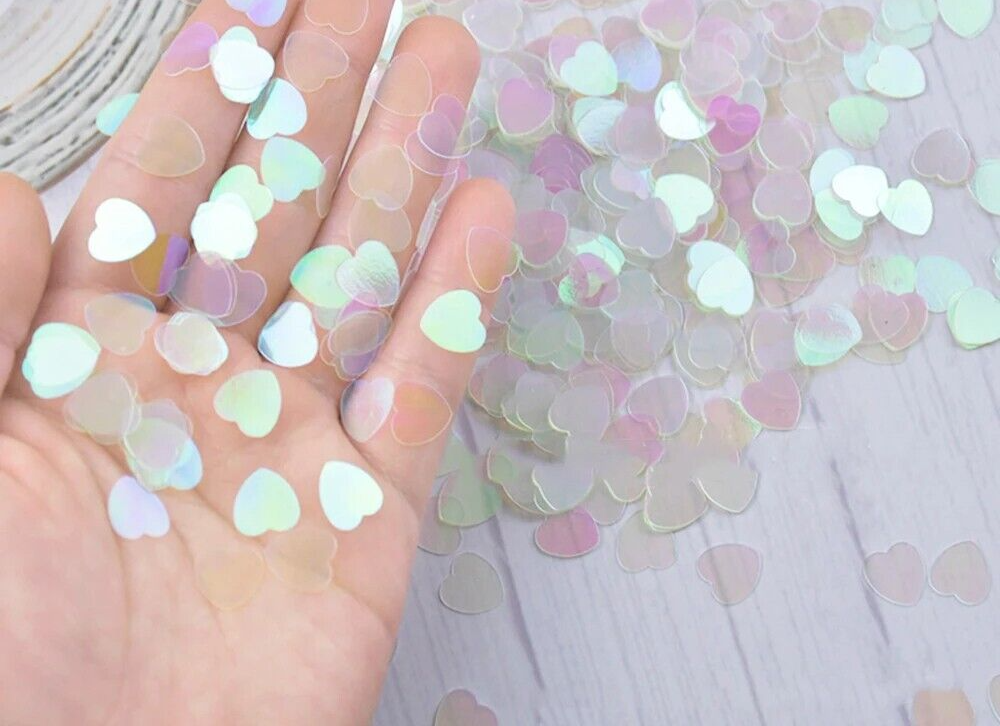 Wedding Confetti 500Pcs Heart Sequins Table Bar Party Decoration Gift Box Filler
