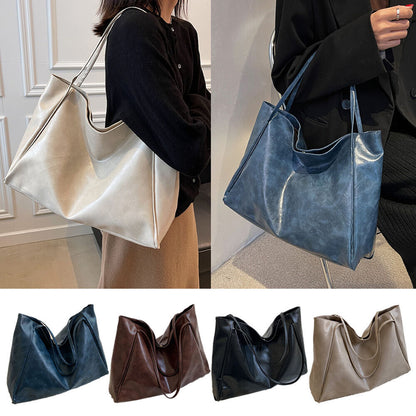 Tote Bag Bucket Bag Messenger Bag PU Leather Underarm Handbags Portable Casual