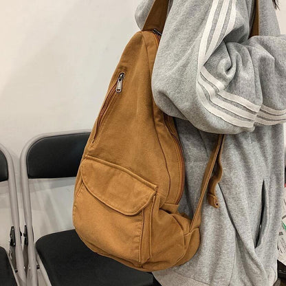 Canvas Chest Bag Women Shoulder Bag Canvas Crossbody Bag Women Bag
