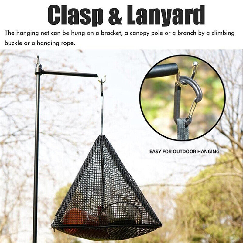 Camping Storage Mesh Triangle Picnic Hanging Bag Vegetable Organize Tool Outdoor