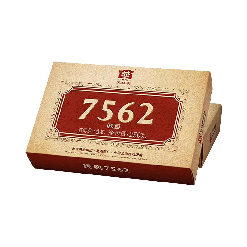 TAETEA Classic 7562 * 2022 Menghai Dayi Pu-erh Tea Puer Brick Ripe Pu'er 250g