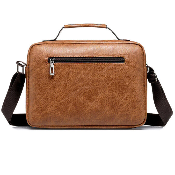 Men's Business pu Leather Briefcase Shoulder/Messenger Bag 8" Handbags Sport Bag