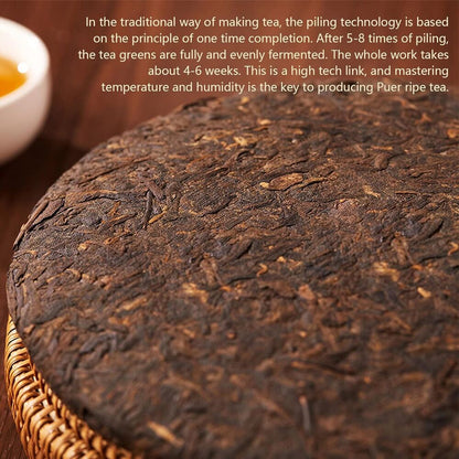BANG HAI qizi Cake Cooked Puer Dark Tea Aged Pu erh Tee Yunnan Presses Lovers