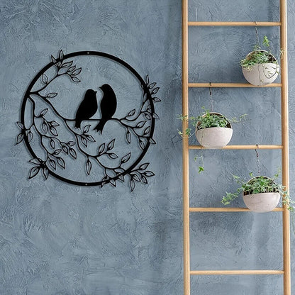 Bird on Tree Branch Metal Wall Art - Stunning Decor for Room,Garden,Office
