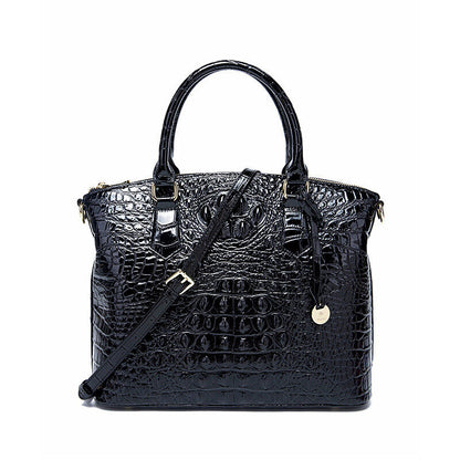 Women's Genuine Leather Crocodile Handbag, Sling Satchel Tote Shoulder Bag Party