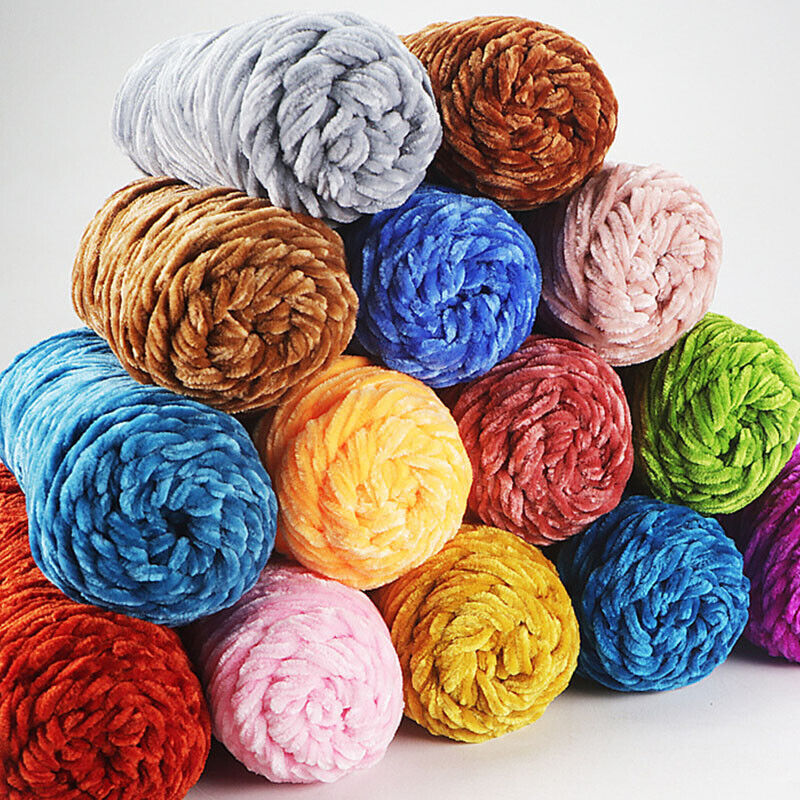 100g/Ball Chenille Thick DIY Velvet Crochet Knitted Wool Craft Knitting Yarn