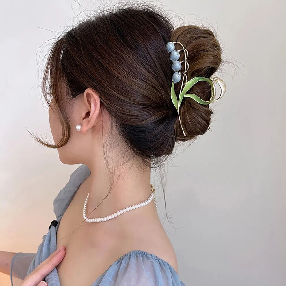 Women Hair Accessories Metal Lily Of The Valley Fashion Claws Hairclips Headwear