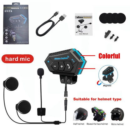 Motorcycle Helmet Headset Wireless Bluetooth Headphone Speaker Hands-Free BT-12