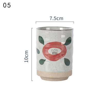 300ml Vintage Japanese Ceramic Mugs Tea Wine Sushi Sake Cup Restaurant Travel