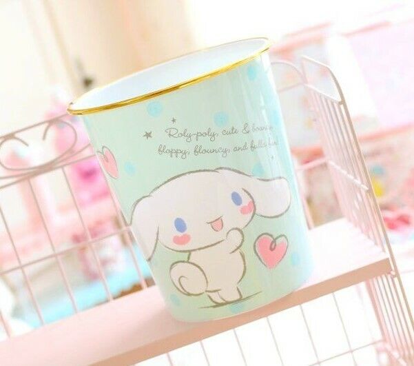 Cute Cinnamoroll Kitchen Bedroom Home Trash Can Waste Garbage Bin Wastebaskets