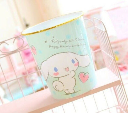 Cute Cinnamoroll Kitchen Bedroom Home Trash Can Waste Garbage Bin Wastebaskets