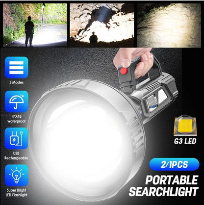Lamparas de Mano Recargables USB Linternas LED Alta Potencia 6000 High Lumens