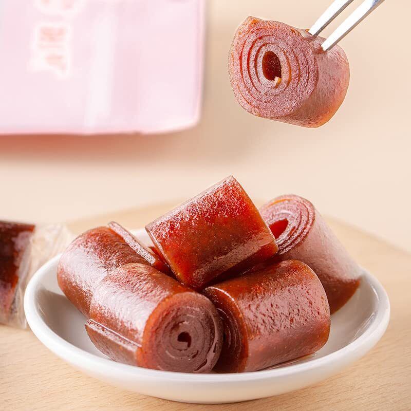 Hawthorn Roll Sweet and Sour Snacks Hawthorn Berry Long Rolls Dried Fruit 100g