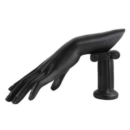 Hand Mannequin Form Resin Black Silver Jewelry Bracelet Ring Watch Display Stand