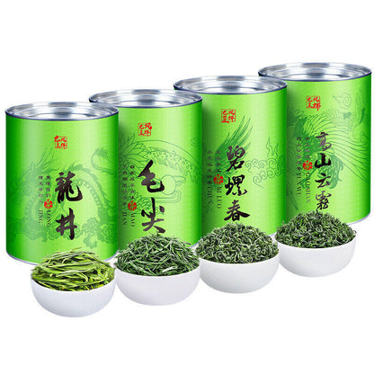 Four Great Green Teas 四大绿茶 龙井毛尖茶明前碧螺春高山云雾组合茶叶500g