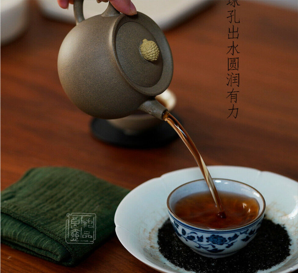 180cc chinese Yixing Handmade Zisha Duan clay Teapot Pine Cone GongFu Tea Pot