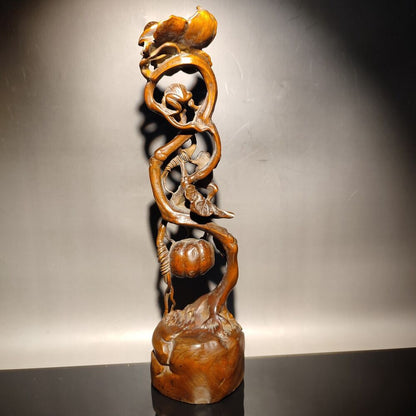 chinese wooden statue carving sculpture Boxwood home decor decorative sculpture