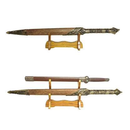 Sword Display Stand Solid Wooden Katana Samurai Tanto Knife Cosplay Wand Holders